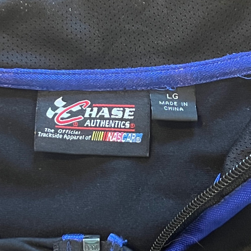 Chase Authentics NASCAR Kasey Kahne 5 Full Zip Track Jacket Black Blue Mens LG - Picture 3 of 4